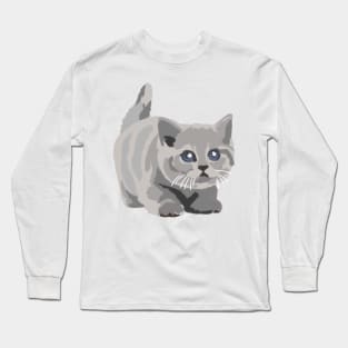 Cute British Shorthair Kitten Long Sleeve T-Shirt